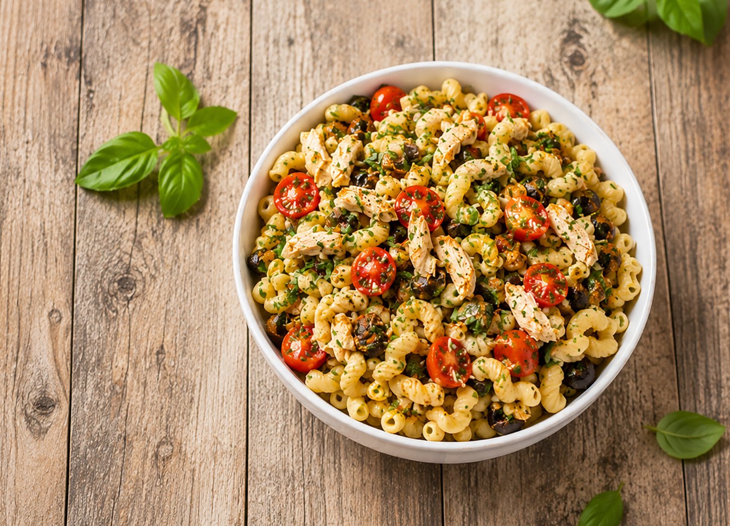 Rotisserie Chicken Greek Pasta Salad