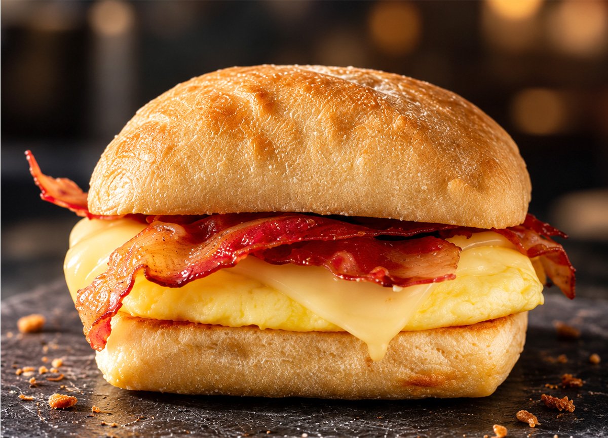 Bacon, Gouda & Egg Sandwich